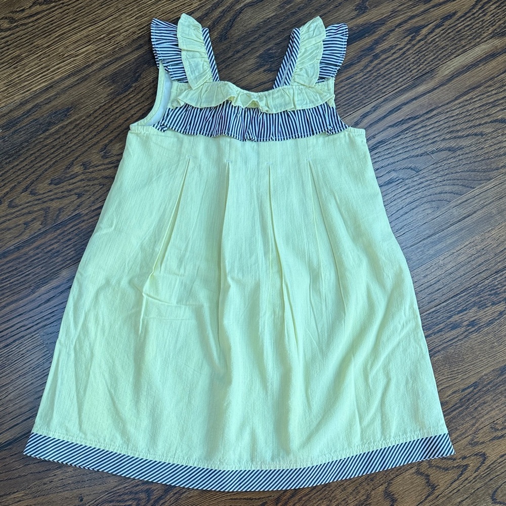 Yellow and Blue Striped Dress